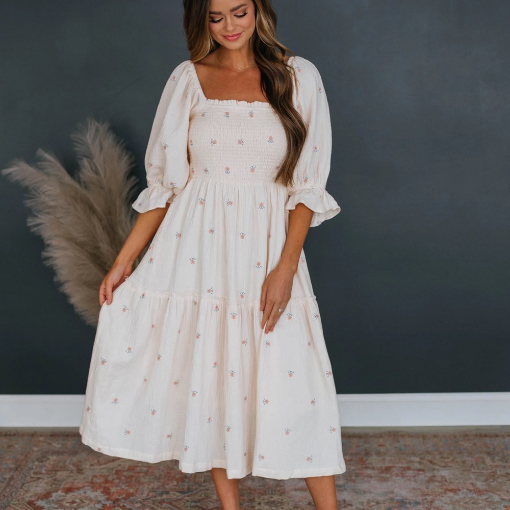 NIB Wild oaks boutique Darcy Midi dress